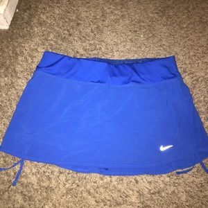 Blue Nike tennis skirt